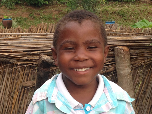  A beaming smile from Yamikani, aged 6