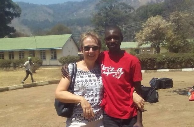 Ulemu arrives at Dedza Secondary School after a 4 hour drive.  It's in the middle of nowhere! 