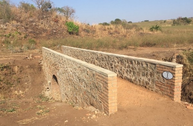 The completed bridge
